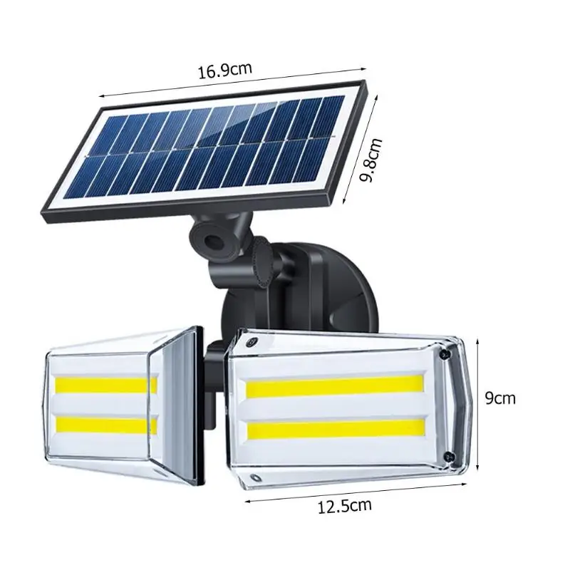 80 LED 163/80/42/40 светодиодный солнечный светильник Открытый солнечный светильник садовый светильник движения PIR Сенсор настенный светильник Водонепроницаемый Солнечный Мощность садовый светильник - Испускаемый цвет: 80 LED