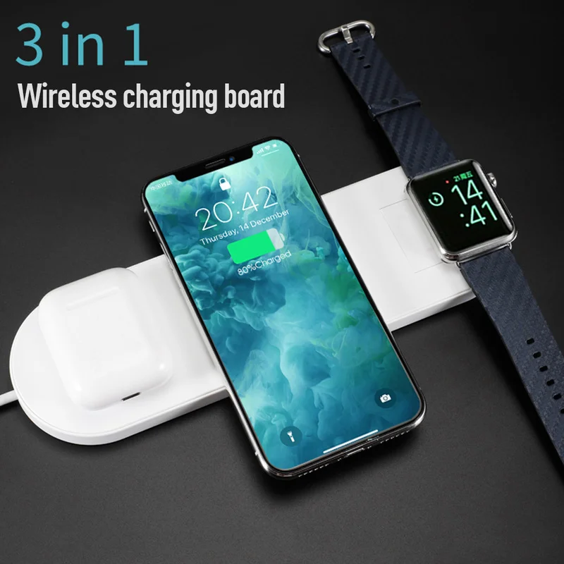 

10W Fast QI Wireless Charger For iWatch 1 2 3 iPhone X 8 8plus Quick Fast Charging Pad For Apple Watch for Samsung S10 S9 S8 S7