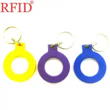 S50 IC 13,56 МГц считывание только брелок RFID брелок Желтый Синий Фиолетовый жетон бирка брелок аксессуары для контроля доступа Быстрая 1