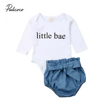 Г. Весенне-осенняя одежда для малышей боди с длинными рукавами для новорожденных девочек, pp шорты комплект из 2 предметов одежда с надписью Bea
