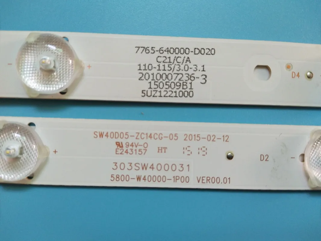 8 шт./лот для Skyworth 40E6000 40E3000 40E3500 балка подсветки 5800-W40000-3P00/2P00 VER0.0 1 шт. = 5 светодиодов * 3 в * 38,3 см 100% Новинка