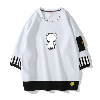 

Fashion Brand Hoodies Men 2019 Spring Autumn Men's Streetwear Hoodie Seven-quarter sleeve Hip Hop Hoody Man Top Men WY7002