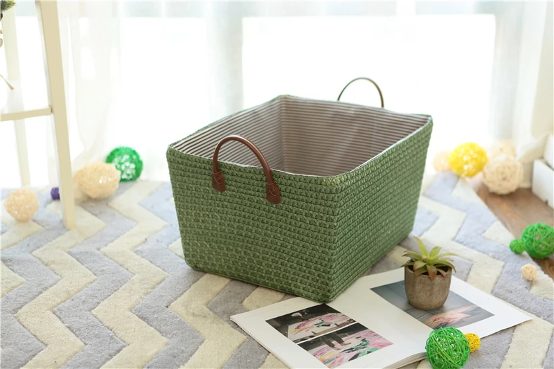 Household weaving laundry basket storage box hamper toy clothing store thickening storage box WF8101014