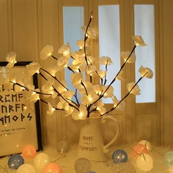 Battery Powered 20 LED Simulation Orchid Branch Light Vase Filler Flower Willow Branch Lights Christmas Holiday Decorative Light