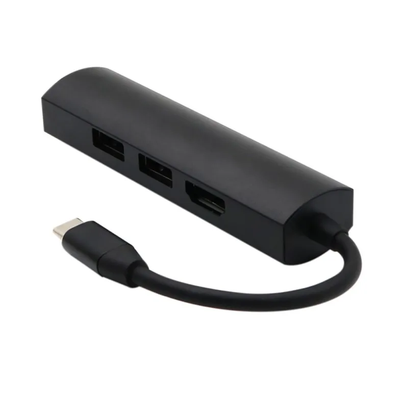 P01 Концентратор тип-c к HDMI USB 3,0 4K металлический конвертер Кабель-адаптер шнур Мобильный телефон компьютер данные адаптер Аксессуары - Цвет: P01