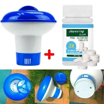 

100pcs Swimming Pool Cleaning Tablets Disinfection Pills Chlorine Instant Effervescent Pipes Cleaning Water Cloro Piscina
