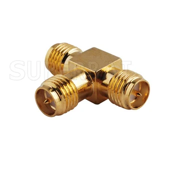 

Superbat RF SMA Adapter RP-SMA Female to 2x RP SMA Jack triple T in series RF Adapter Connector 3 way