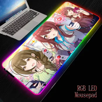 

Mairuige Anime Girl with Gun RGB Luminous Mouse Pad PC Computer Desktop 7 Colors LED Light Desk Mat Gaming Keyboard Pad XL XXL