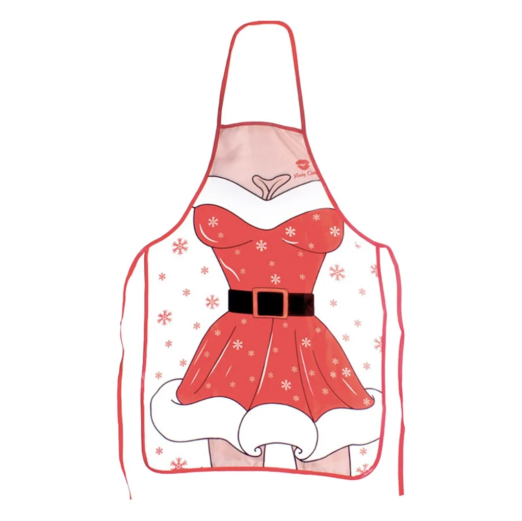 Рождественский фартук Санта-Клауса, барный официант, кухонный фартук ...