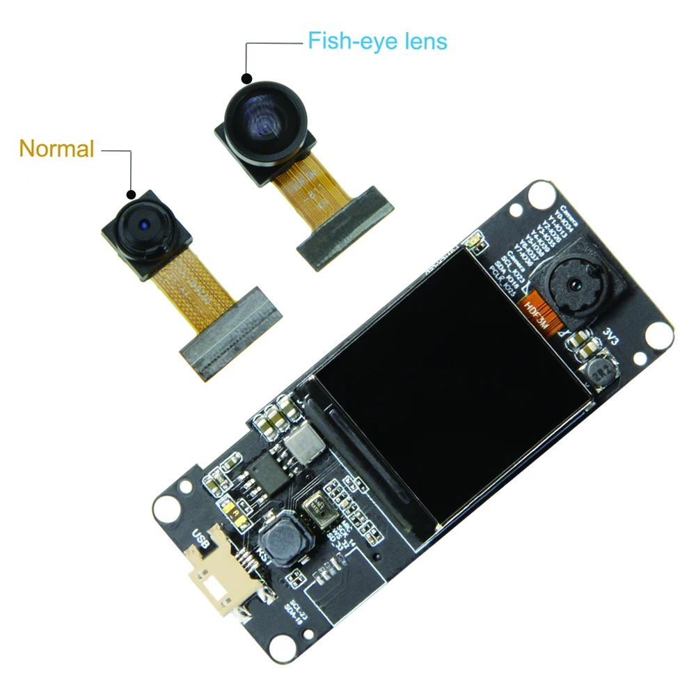 

TTGO T-Camera Plus ESP32-DOWDQ6 8MB SPRAM Camera Module OV2640 1.3 Inch Display Rear Camera
