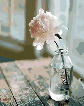 

Lonely Rose Paint By Numbers For Adults Kits DIY Coloring By Numbers flower picture Oil Painting By Numbers peinture a numero