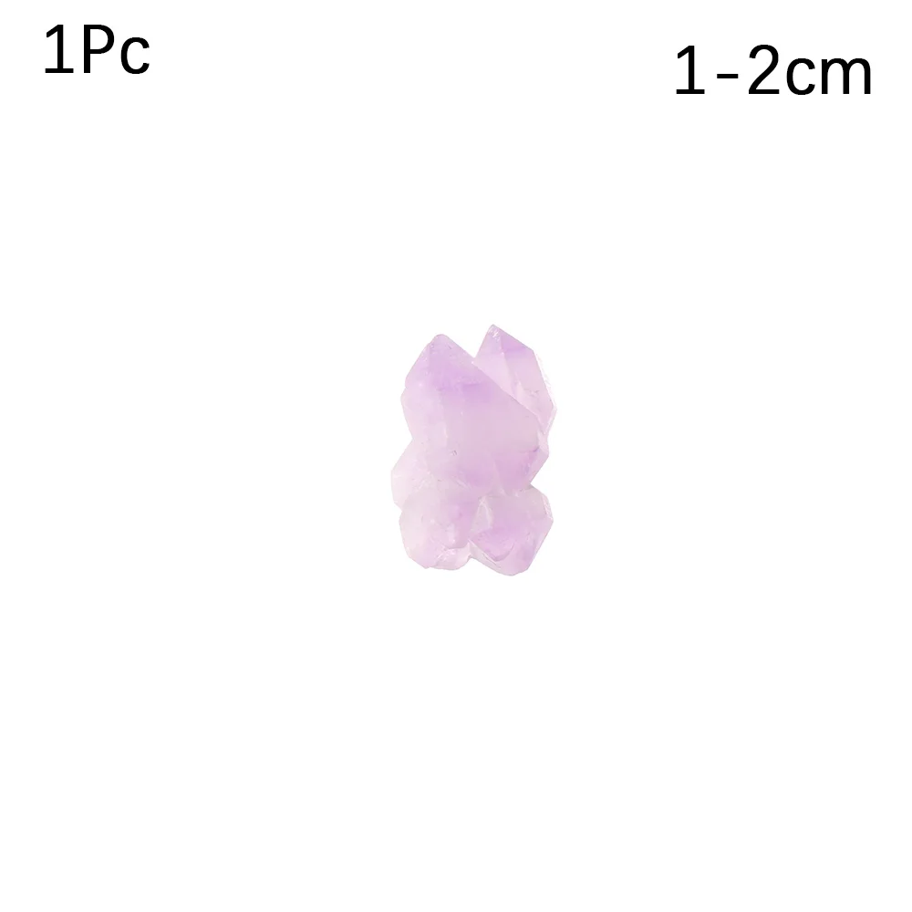1cm-2cm Неправильной формы гексагональный минеральный образец Фиолетовый кварцевый кристалл кулон натуральный аметист Целебный Камень DIY аксессуары - Цвет: 1cm-2cm