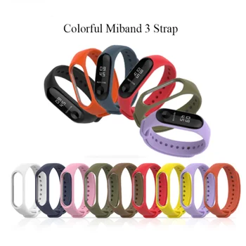

Miband 3 Strap pulsera versa adjustable silicone wrist strap for xiaomi mi 3 smartband Wearable replacement for mi 3
