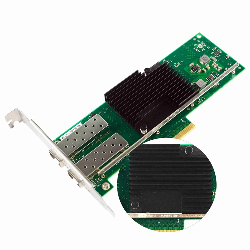 Сетевая карта 10 Гб PCI-E NIC, для X710-DA2 с чипом Intel X710, двойной SFP+ порт, адаптер PCI Express Ethernet Lan с поддержкой Windows