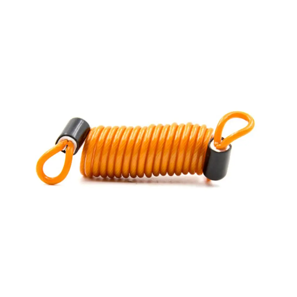 Противоугонная пружинная веревка, дорожный трос, напоминание, веревка, блокировка паролем, крепление, противоугонная пружинная веревка, трос, напоминание, веревка - Цвет: Transparent orange