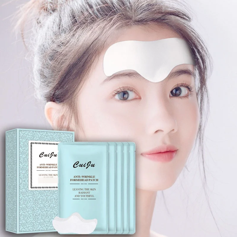 

10PCS Cold Compress Forehead Stickers Anti Wrinkle Face Mask Sleep Skin Mouisture Patch Head Lines Remove Antiaging Beauty Stick