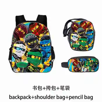

16 Inch Game Ninjago Backpacks for School Teenagers Girls Travel Zipper Schoolbags 3D Print mochila infantil