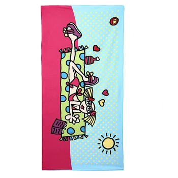 

Lychee Cartoon Printed Rectangle Beach Towel Microfibre Beach Towel Wearable Soft Towel Beach Accessories