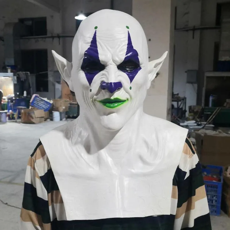 

Halloween Belial The Demon Mask Devil Latex Cosplay Costume Props Realistic Full Head Masquerade Masks Demon Belial Mask