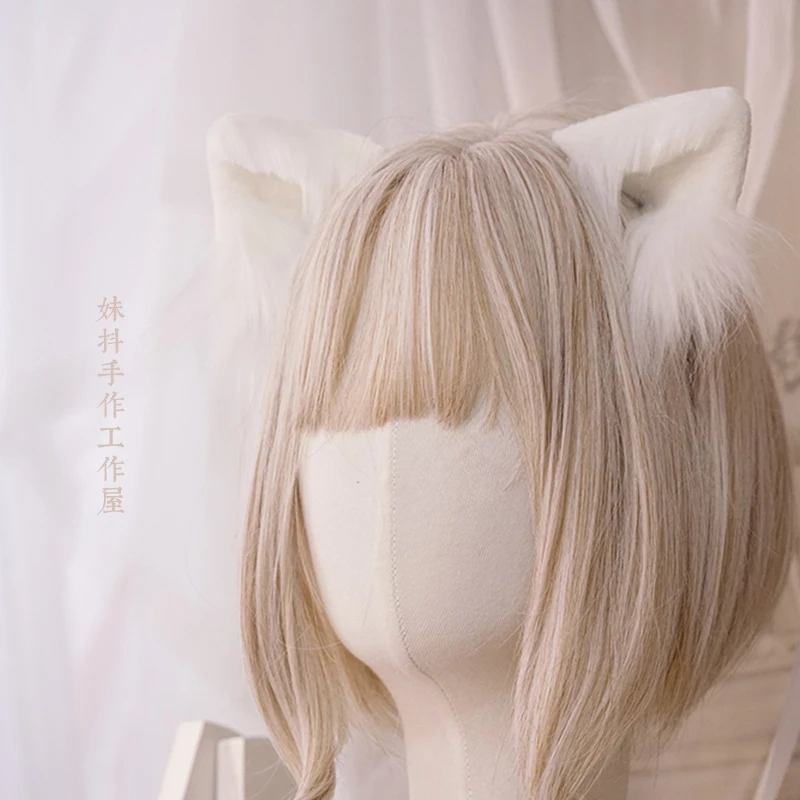 Anime hair accessories Costume headband Cat ear detachable original hair band plush animal ear lolita headwear