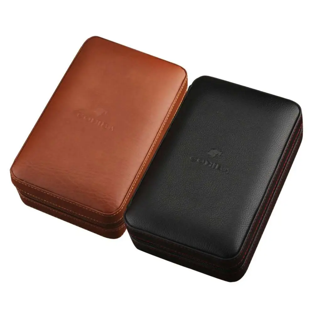 COHIBA переносная коробка для сигар из кедра и дерева Humidor кожаный чехол 4