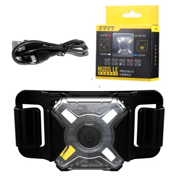 

NITECORE NU05 LE Mini Signal Headlamp 4* Red Green Blue White LEDs USB Charging Outdoor Sports Headlight Built-in li-ion battery