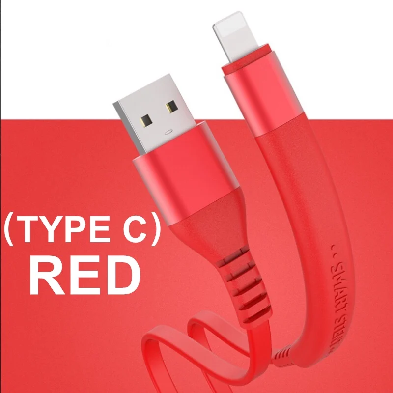 1,2 м USB кабель с поддержкой Micro USB шнур для быстрой зарядки данных для samsung huawei Xiaomi iPhone usb кабель для зарядки type C зарядное устройство - Цвет: For Type-C Red