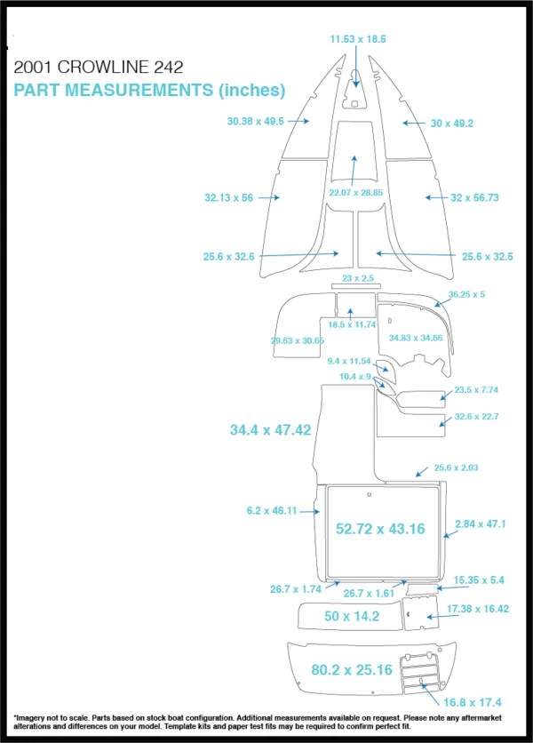 2001 Crownline 242 плавающий шаг и коврик для кокпита лодка EVA Тиковый настил 1/" 6 мм