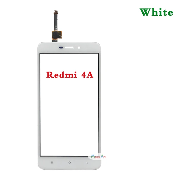10 шт./лот высокое качество 5,0 ''для Xiaomi Redmi 4/4 Pro/4A/4X сенсорный экран дигитайзер сенсор внешняя Передняя стеклянная панель объектива - Цвет: For Redmi 4A White