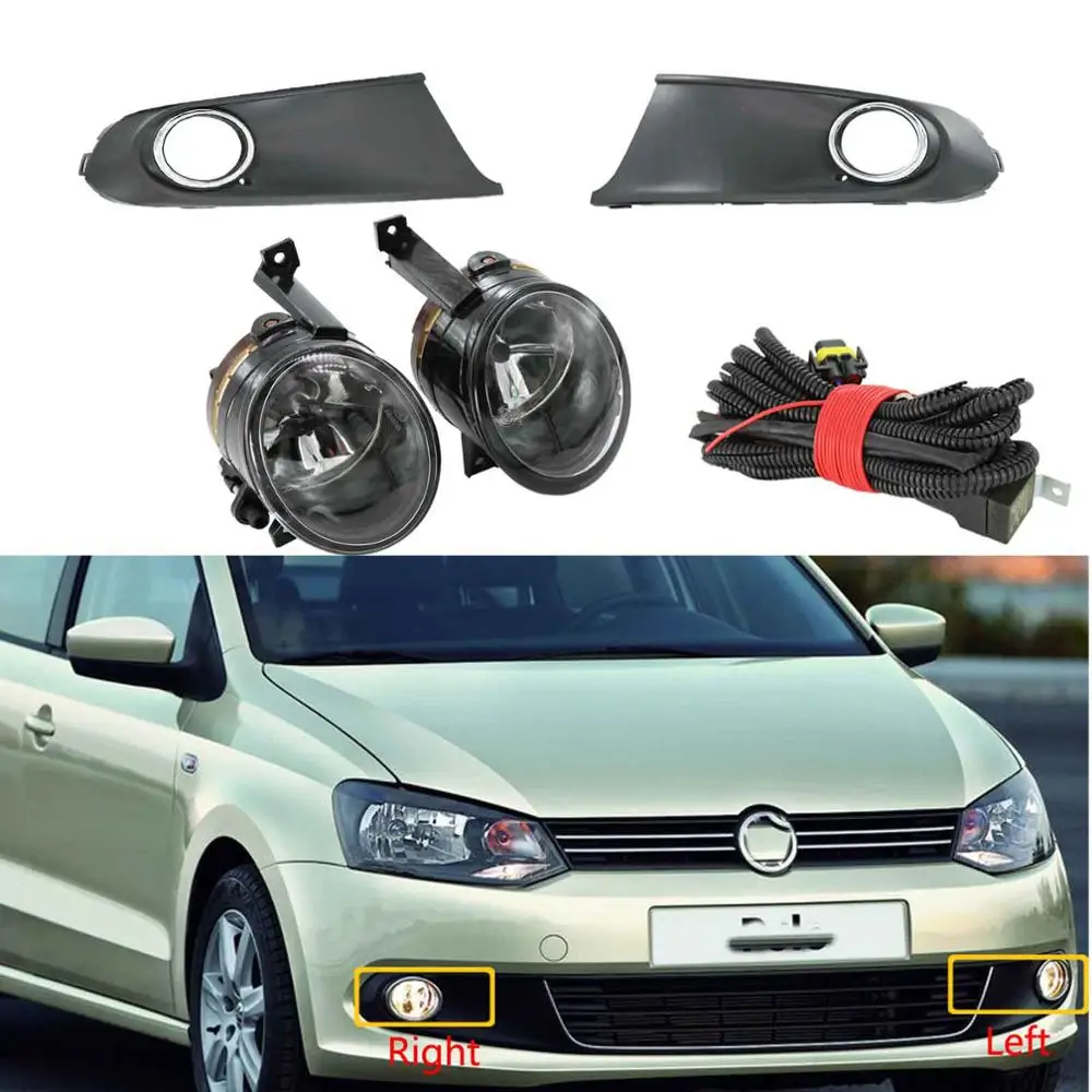 Для VW Polo Vento седан 2011 2012 2013 2014 2015 2016 туман светильник Противотуманные фары решетка