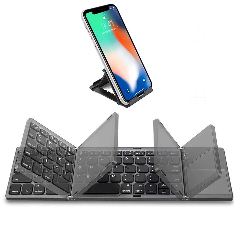 JellyComb Faltbare Bluetooth Tastatur mit Touchpad Tragbare Poacket  Wiederaufladbare Drahtlose Tastatur für Telefon Tablet Ständer  Freies|Tastaturen| - AliExpress