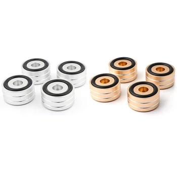 

4Pcs 40X20mm Aluminum HiFi AMP Speaker Isolation Stand Turntable DAC Feet Pad
