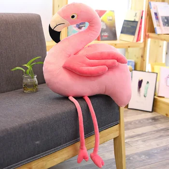 

[Top] Very Cute Soft 110cm Flamingo Plush Toy Simulation pink Bird animal Hold pillow Home Decoration Girl Birthday Gift