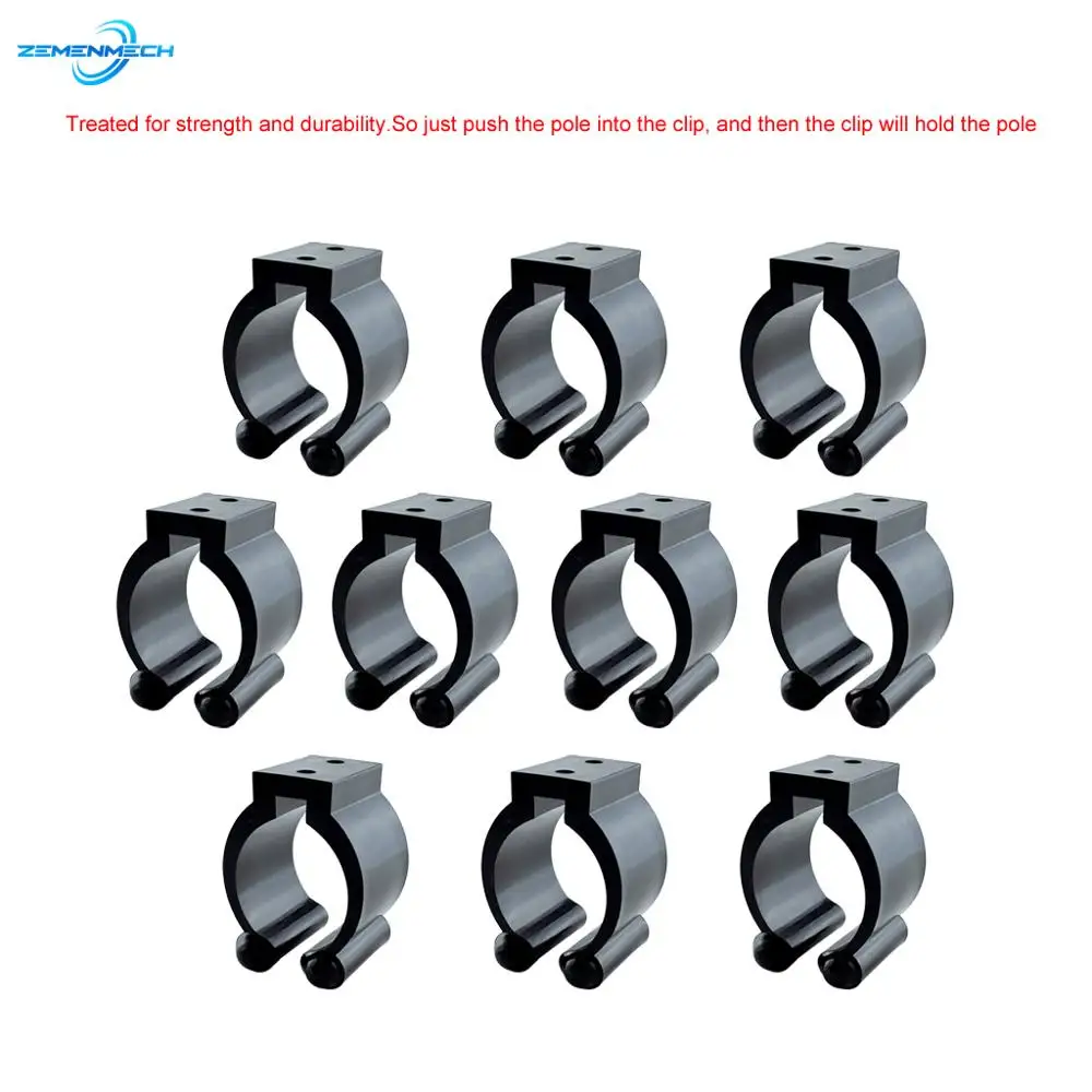 Fishing Tackle Nylon Portable Fishing Pole Clips Plastic Club Positioning Clamps Holder Accessories Wall Mounted Plastic Grips