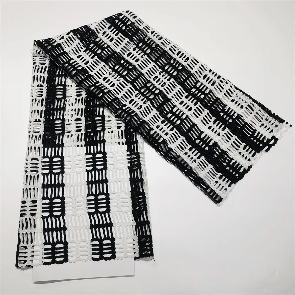 Neuer Stil Afrika Spitzenstoff 2025 Hochwertige Spitze Wasserlösliche Bestickte Modische Weiche Spitzenstoffe 5 Yards