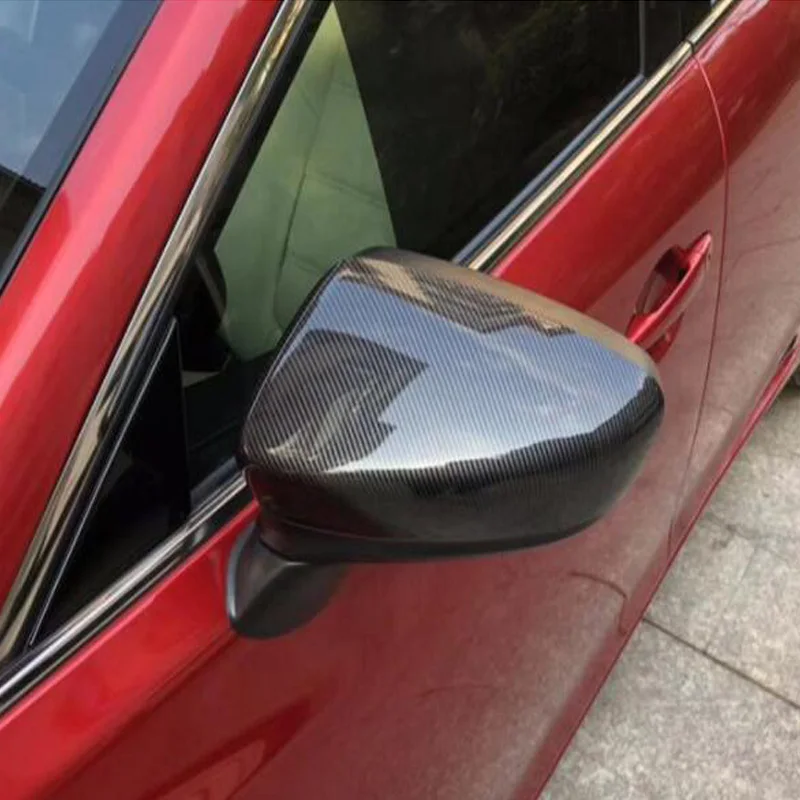

Rearview mirror housing application only for 2003-2012 Mazda 3 refitting, carbon fiber rear-view mirror housing reflector cover