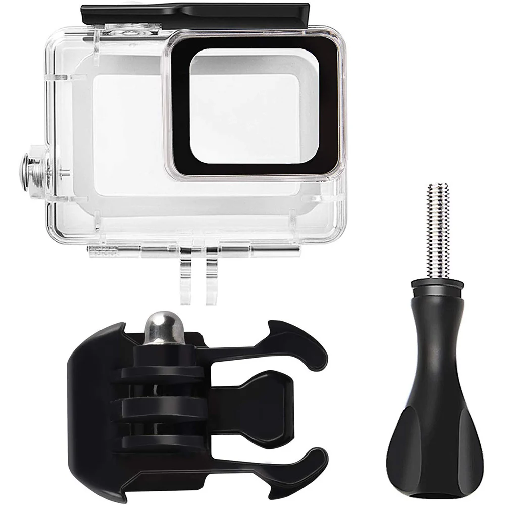 Водонепроницаемый чехол для GoPro Hero 7, серебристый/белый корпус, аксессуары, водонепроницаемый защитный корпус, корпус 45 метров для Go Pro