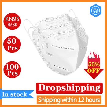 

Reuseable KN95 Mask PM2.5 Anti-fog Protective FPP2 Mouth Mask 5-Layer Dust Respirator Filter Breathable Protective Mascarillas