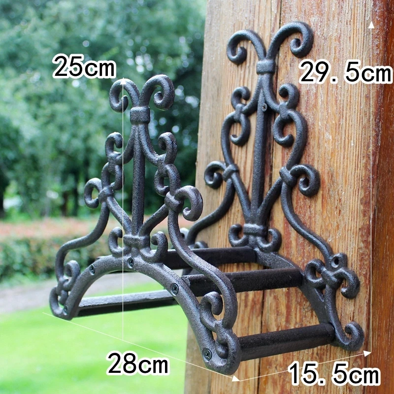 Heavy Duty Cast Iron Garden Hose Holder - Wall Mounted Water Hose