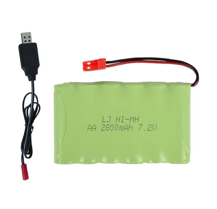 Ewellsold 7,2 V 2800mAh Ni-MH AA перезаряжаемая батарея с зарядным устройством для RC автомобиля RC лодка RC грузовик JST/SM/пробка из Тамия