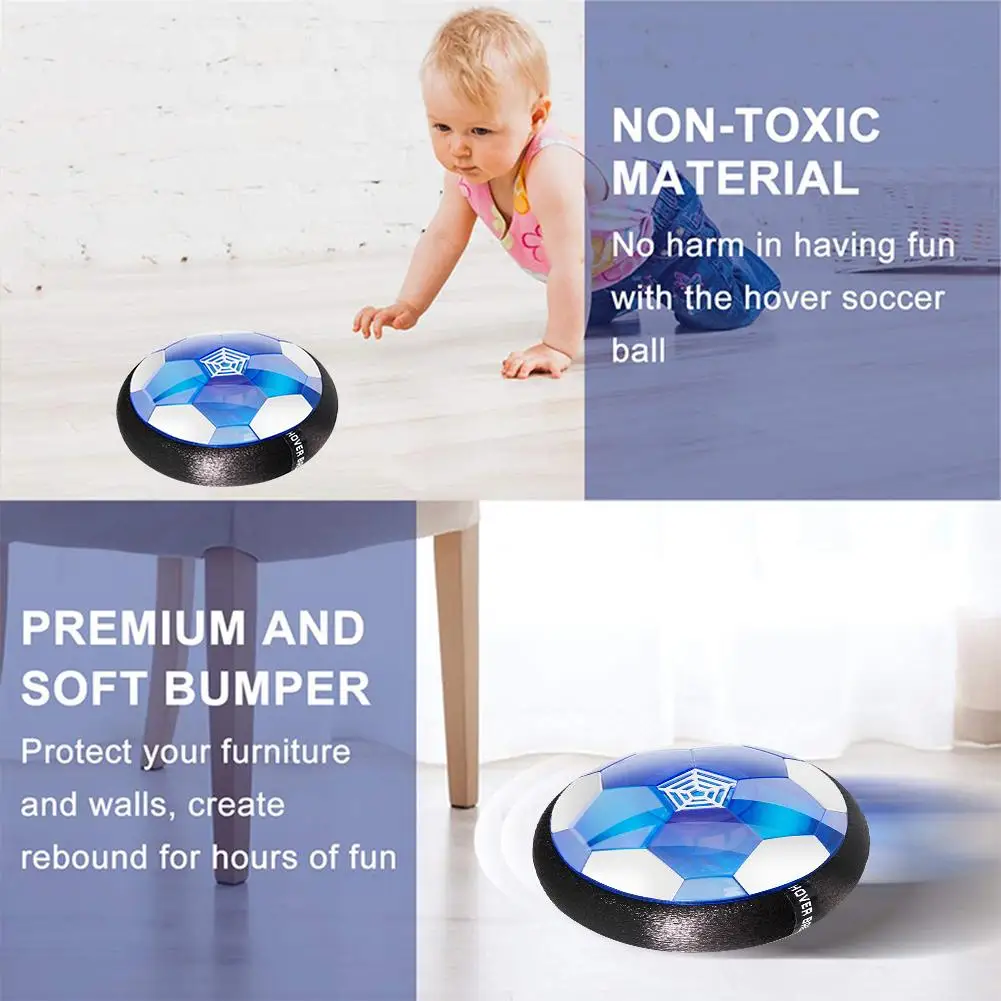 Recarregável com Diodo Emissor de Luz Bola de Futebol Objetivo para Jogar Crianças Brinquedos Hover Conjunto Interior no 5 Crianças Brinquedos Hover Conjunto Recarregável com DIODO