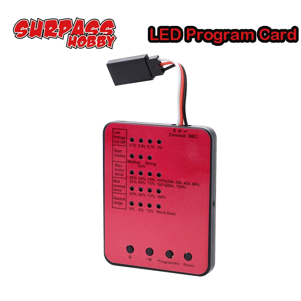 

SURPASS HOBBY Racerstar LED Program Card For 25A 35A 45A 60A 80A 120A ESC Set