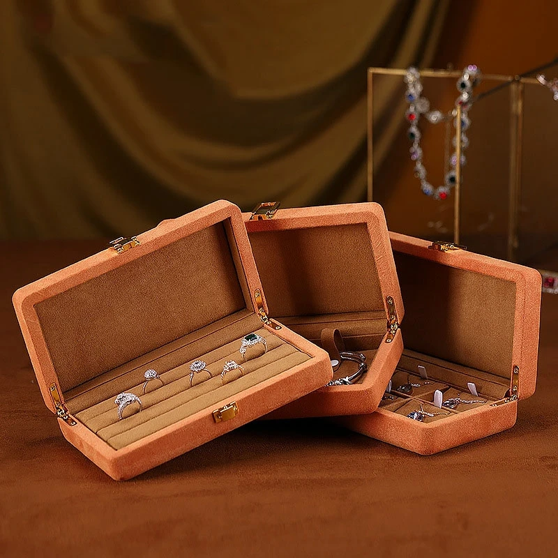 

Multi-Function Microfiber Leather Jewellery Ring Box Bracelets Pendants Earrings Ornament Storage Boxes Necklace Case