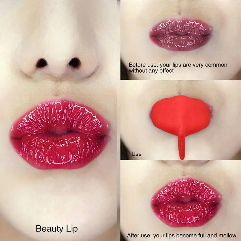 Women Sexy Full Lip Plumper Enhancer Lips Silicone Shape Labium Tools Tool Pout Mouth Thicken Natural Plump Fish P5Z3