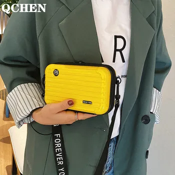 

Women's mini suitcase-style box Suitcase shrink Luggage small lady bag women messenger hard shell one-shoulder hand holding 811