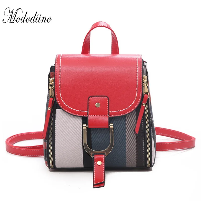 

Mododiino Women Backpack Contrast Color Shoulder Bag Preppy Style Backpack Women Famous College Backpack Shoulder Bag DNV1166