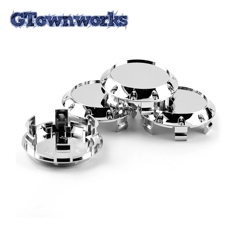 Tampa de Centro de Roda de Plástico para Aro do Carro Poeira com 10 Preto Chrome Hubcap Capa Parafusos Decorativos 4 Pçs 75mm 6 preto chrome hubcap capa poeira com 10 parafusos decorativos
