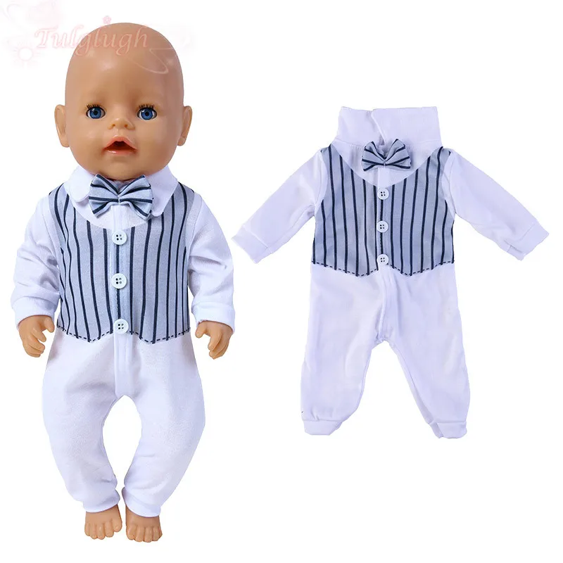 Комбинезоны в клетку для кукол 43 см 2 предмета | Игрушки и хобби