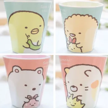 

1PCS Cute Sumikko Gurashi Water Juice Cup Action Figure Printed PVC Cartoon Animals Corner Bio Creative Bottle Gift For Children