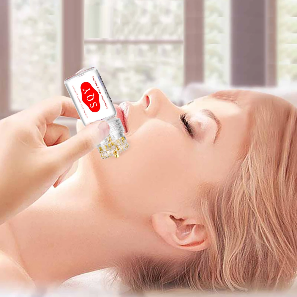 Дерма ролик иглы Титан золото Дерма штамп для женщин удаления морщин Красота Уход за кожей лица микро иглы 0,25 мм дермароллер
